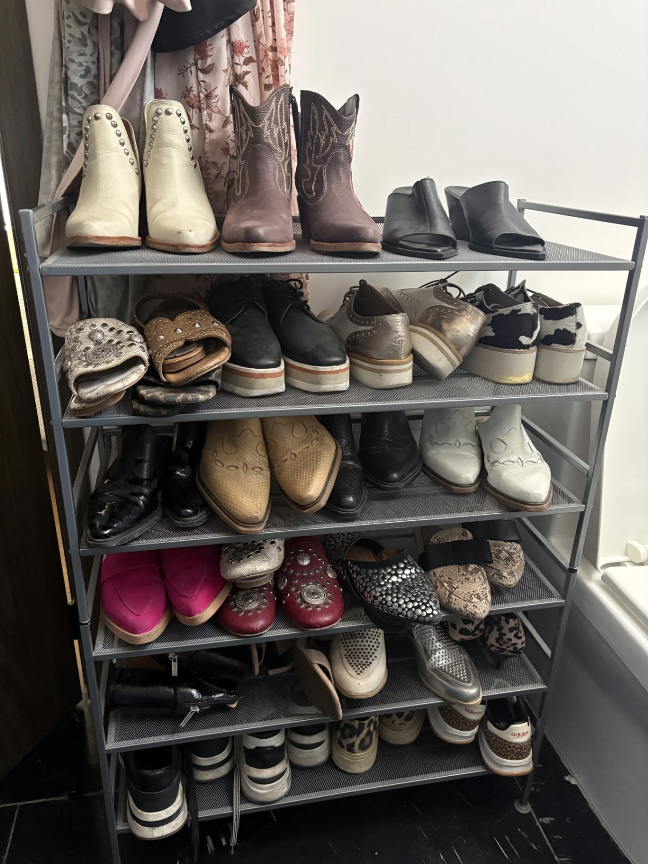 Estante zapatero de metal, 5 niveles — foto 1